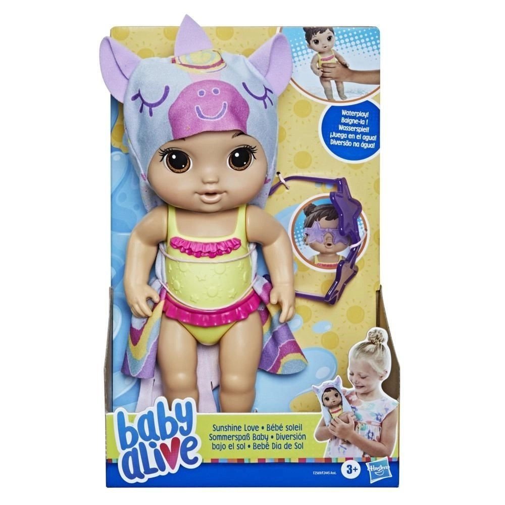 BONECA BABY ALIVE DIA DE SOL MORENA F2569 HASBRO - Juju Brinquedos