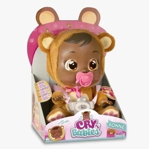 BONECA CRYBABIES BONNIE NEGRA BR763 MULTIKIDS
