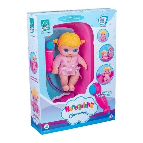 BONECA NENEQUINHA CHUVEIRINHO R.378 SUPER TOYS