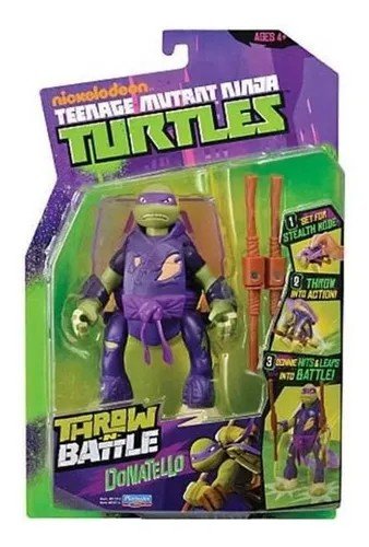 BONECO TARTARUGAS NINJA ACAO THROW NBATTLE BR285