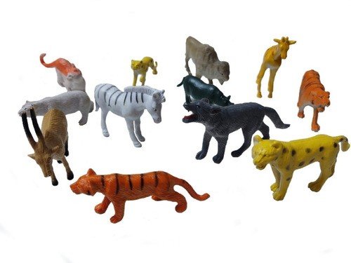 KIT ANIMAIS SELVA 12PCS R.BQ-097 ETITOYS SORTIDO