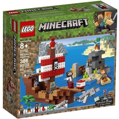 LEGO 21152 MINECRAFT A AVENTURA DO BARCO PIRATA 386P