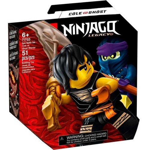 LEGO 71733 NINJAGO CONJUNTO DE COMBATE EPICO - COLE VS GUERREIRO FANTASMA