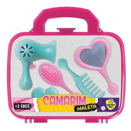 MALETA CAMARIM FASHION R.0803 SAMBA TOYS SECADOR NA COR ROSA
