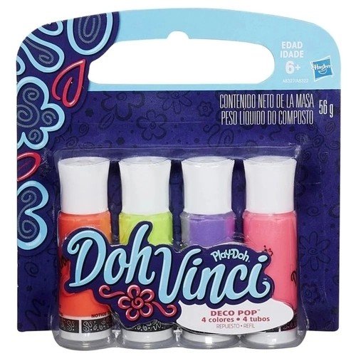 MASSA DE MODELAR DOH VINCI REFIL CORES VIBRANTES A8322 HASBRO