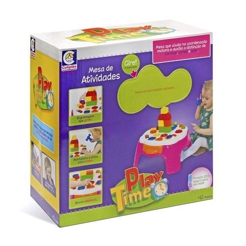 Mesa de Atividades Play Time Rosa R.2049 Cotiplas