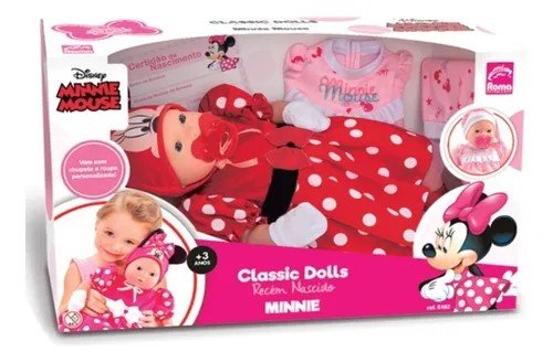 MINNIE MOUSE CLASSIC DOLLS RECEM NASCIDO 5162 ROMA