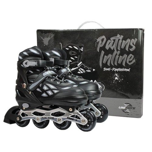PATINS SEMI-PROFISSIONAL PRETO 37-40 R.1360 UNITOYS
