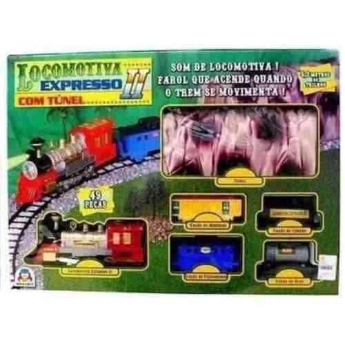 Pista Ferrorama Locomotiva Expresso Com Tunel II R.8001 Braskit