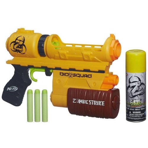 PISTOLA NERF ZOMBIE STRIKE BIO SQUACI ERASER ZR-100 B0310