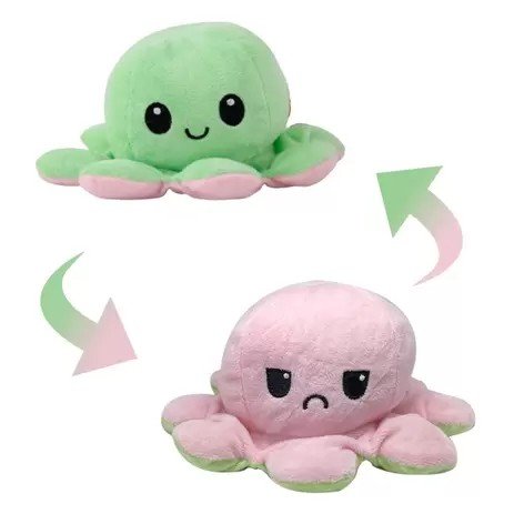 POLVO HUMOR REVERSIVEL PELUCIA G B1236 BBR TOYS