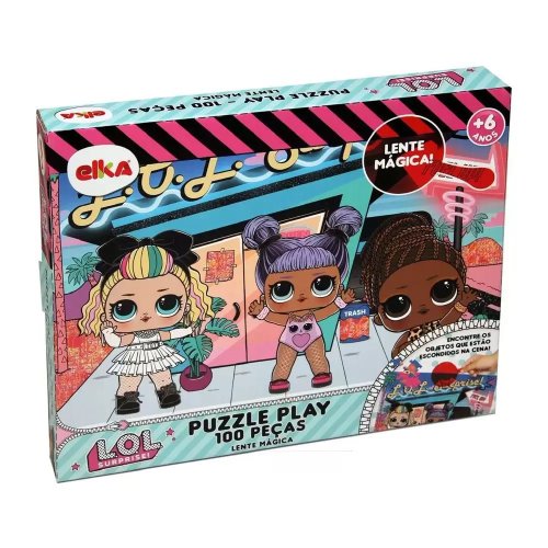 Quebra-Cabeca Lol Surprise 100 Pecas Lente Magica R.1194 Elka