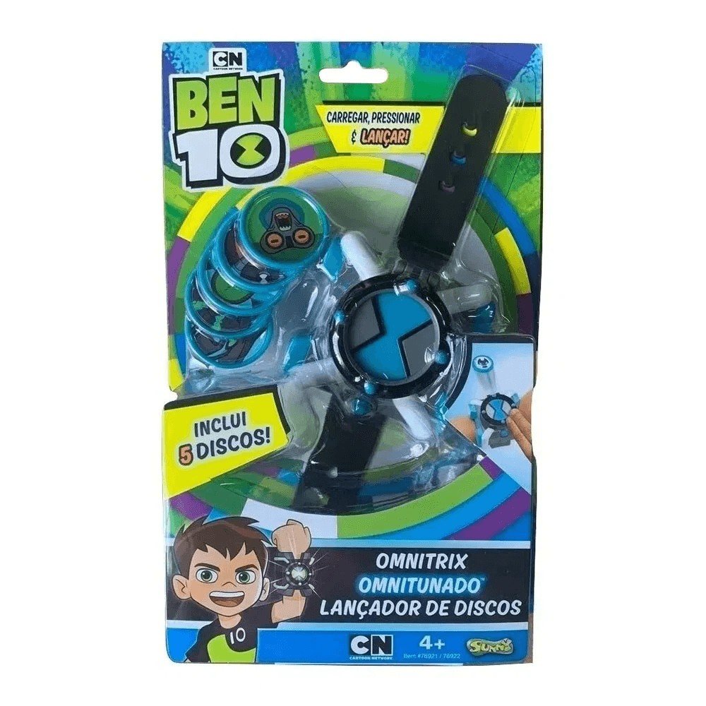 RELOGIO BEN 10 OMNITRIX C/LANCADOR R.1759 SUNNY - Juju Brinquedos