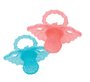 MORDEDOR TEXTURIZADO EM SILICONE CHUPETA AZUL/ROSA SORTIDO 7764 BUBA